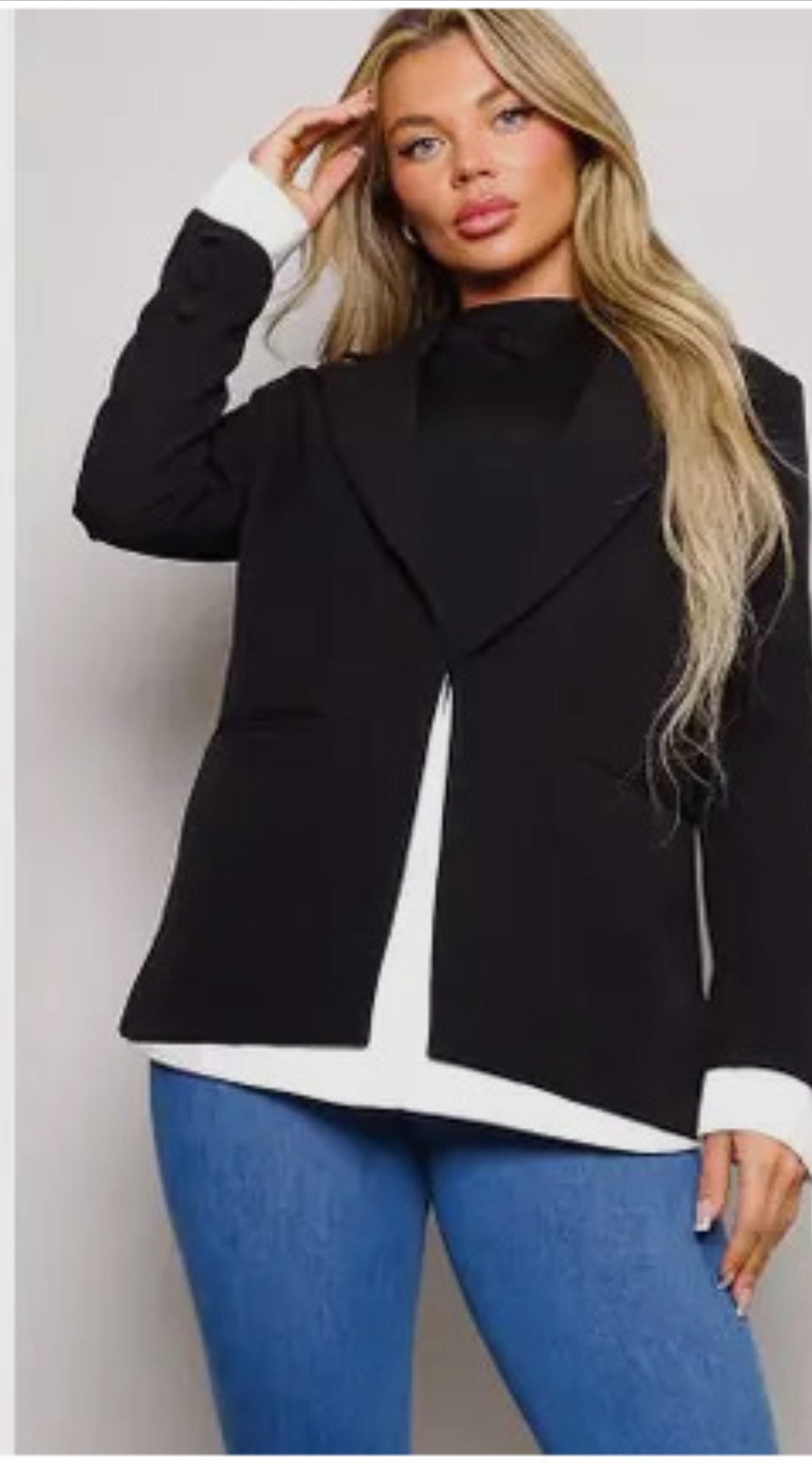 Oversized Open Front Blazer