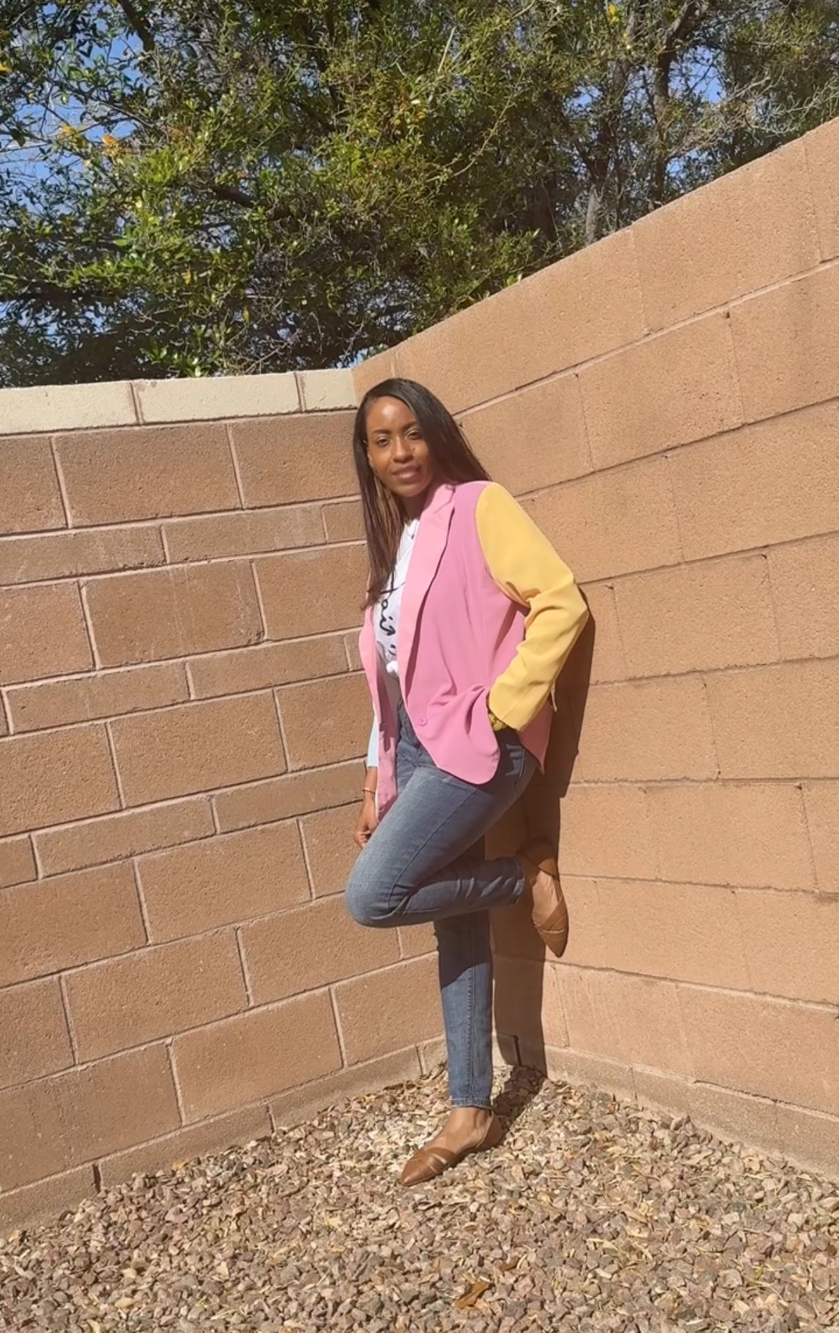 Pastel Color Bloc Blazer