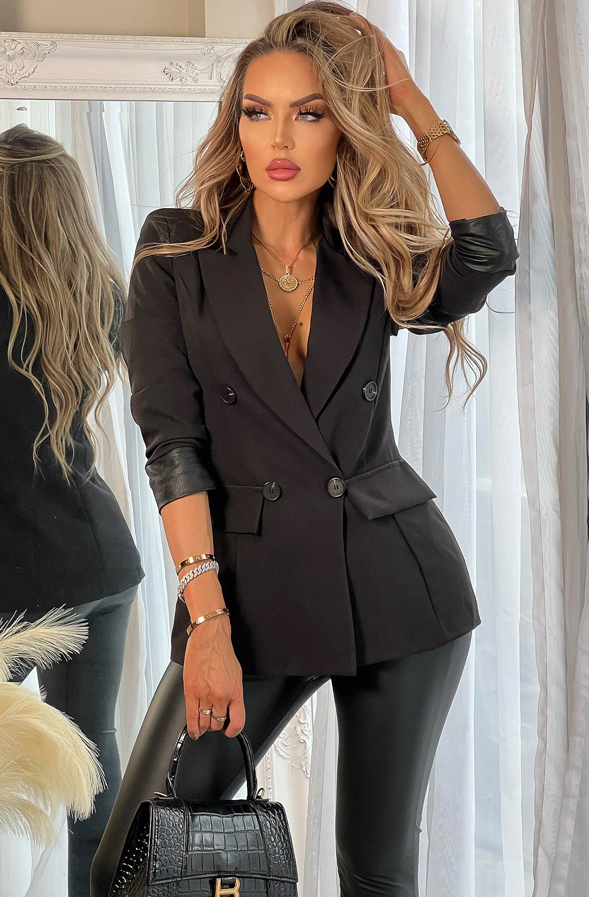 Blazer Black Leatherette Jacket