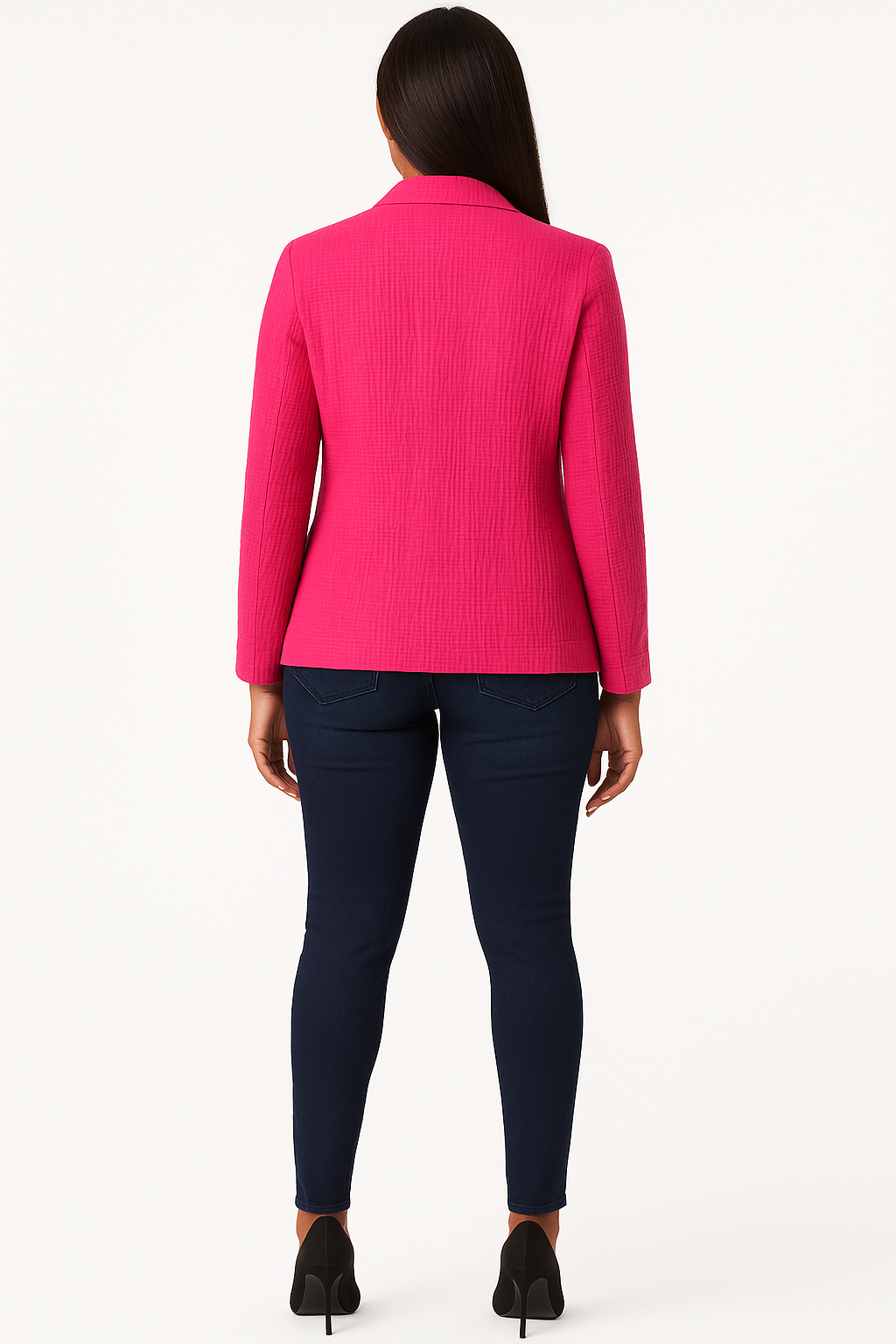 The Textured Pink Blazer