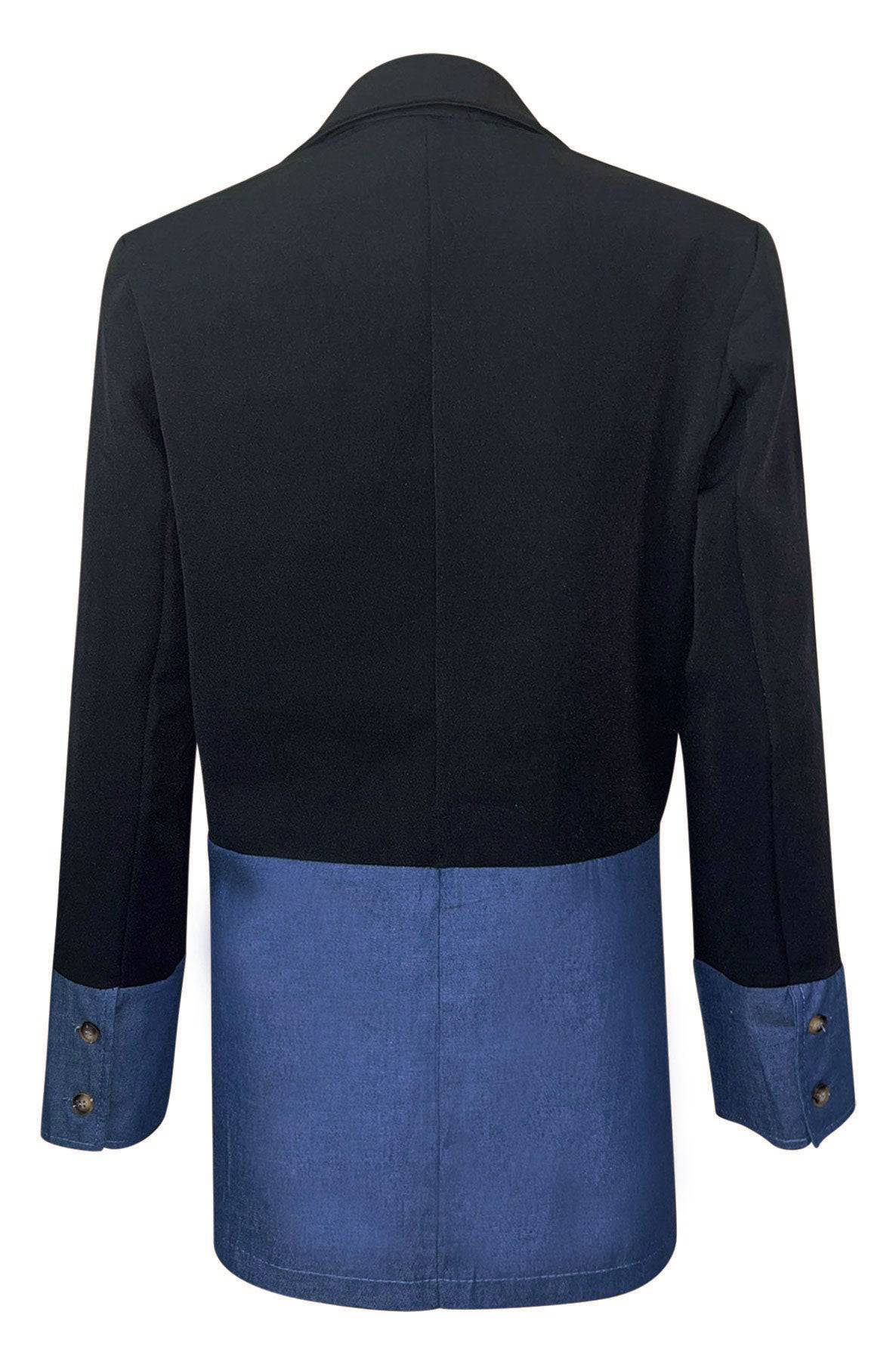 Colour Block Contrast Blazer Jacket