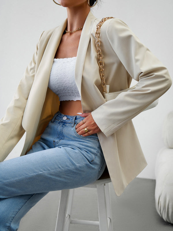 Elegant commuter double-breasted blazer