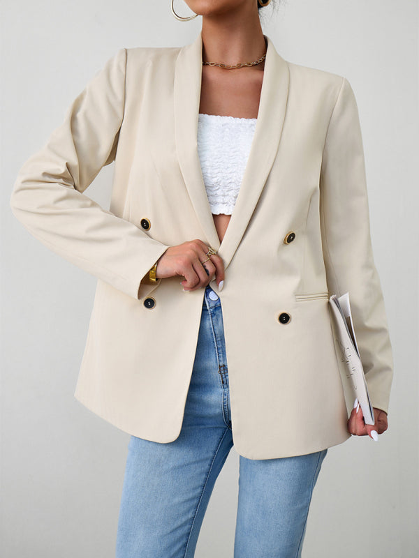 Elegant commuter double-breasted blazer