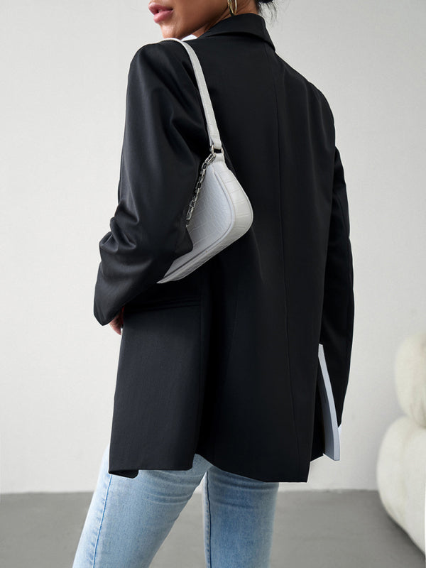 Elegant commuter double-breasted blazer