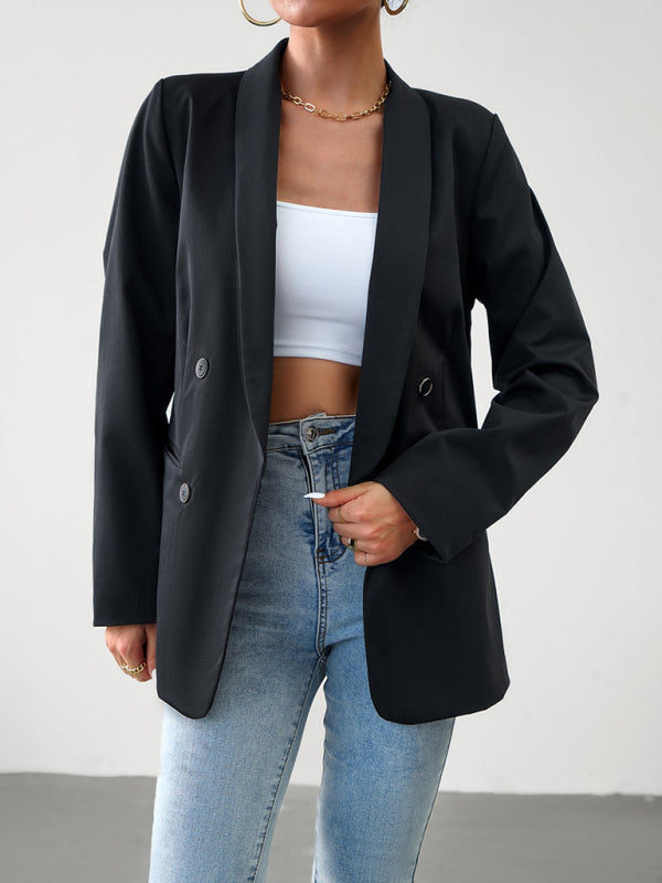 Elegant commuter double-breasted blazer
