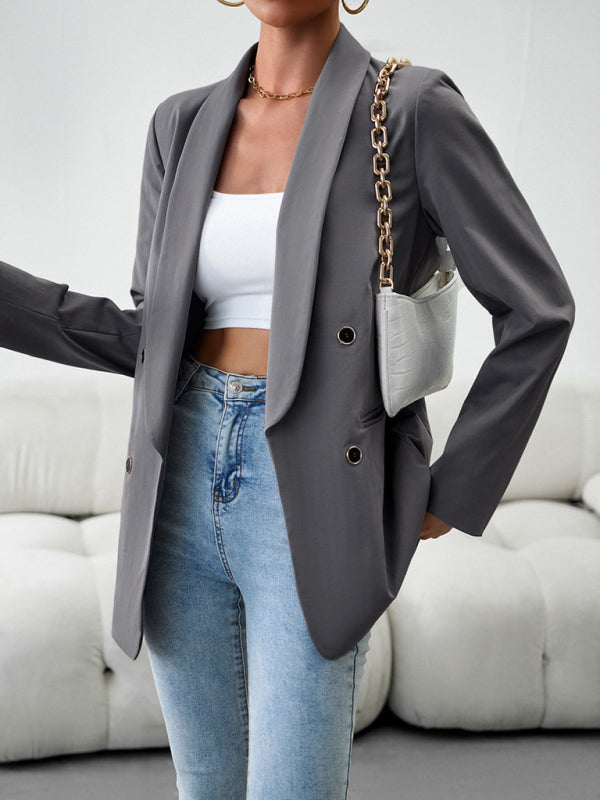 Elegant commuter double-breasted blazer