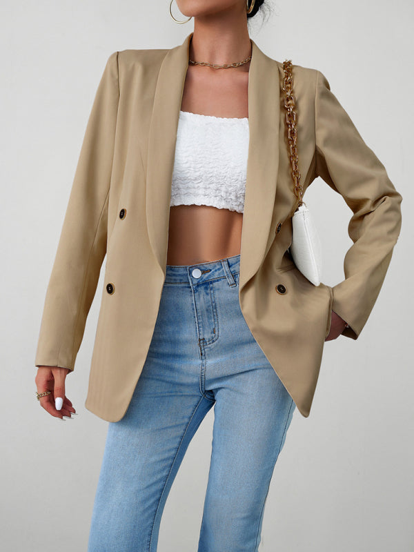 Elegant commuter double-breasted blazer