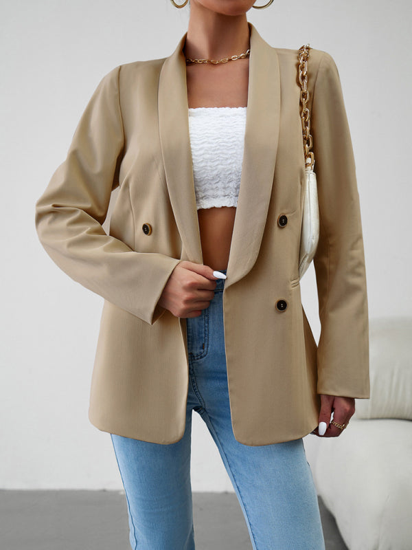 Elegant commuter double-breasted blazer
