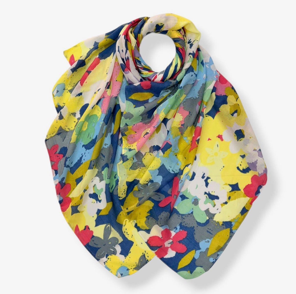 Watercolor Floral Scarf
