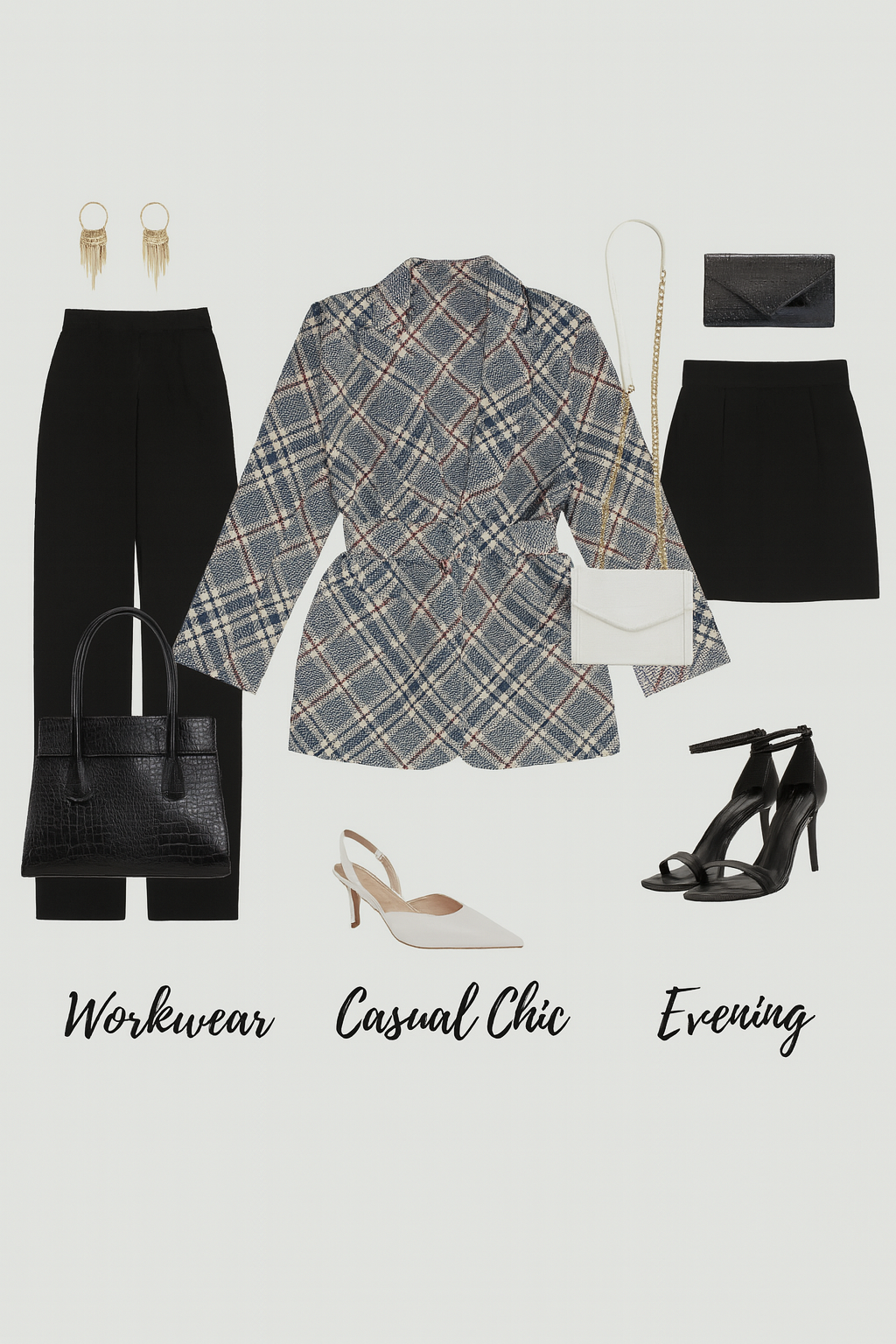 Luxe Lattice Belted Blazer