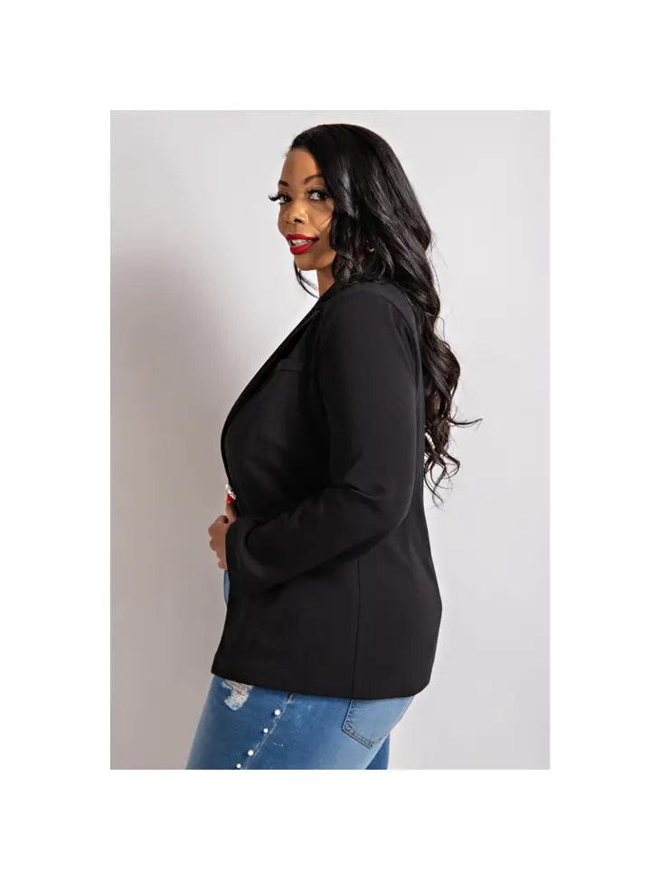 Pearl Button Blazer