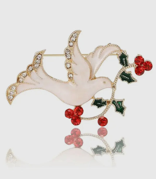 Christmas Dove Pin (Brooch)