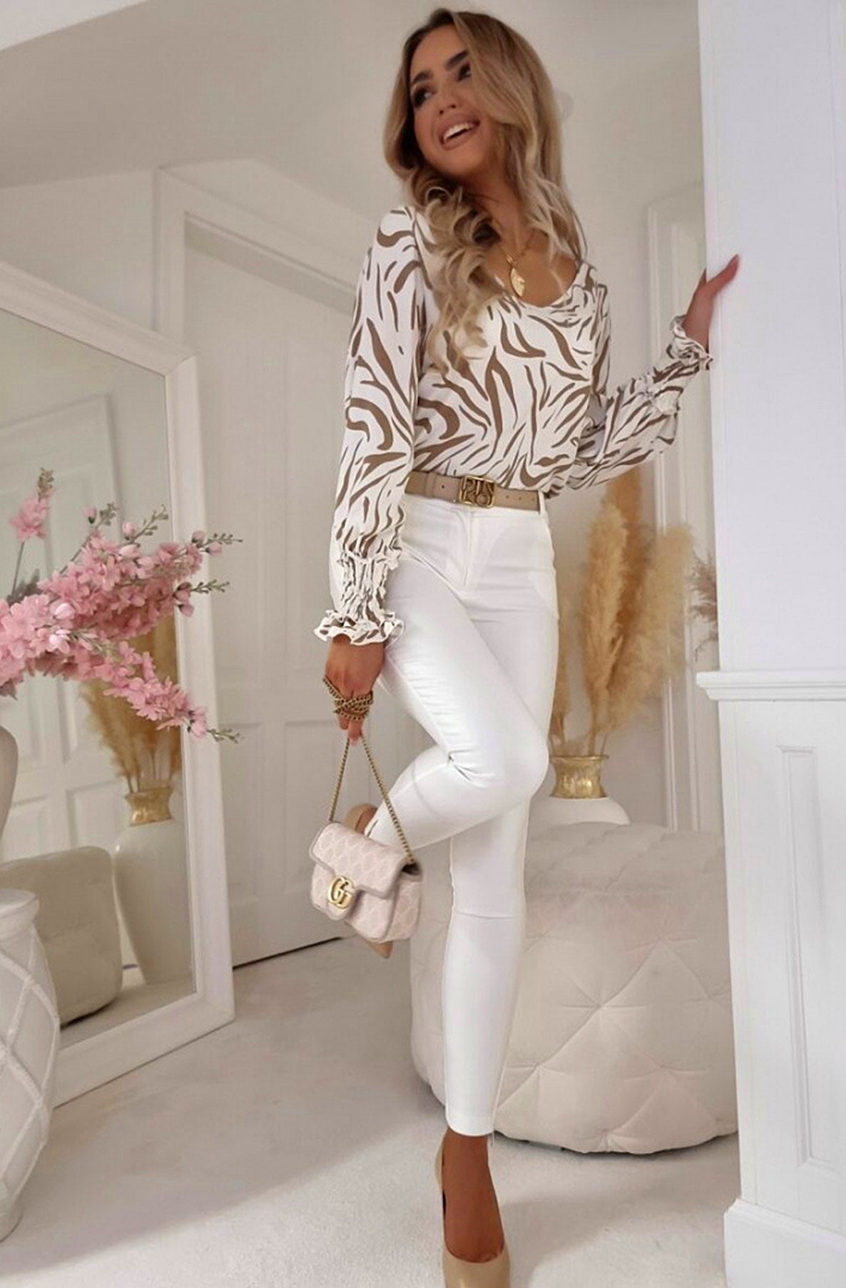 Zebra Print Blouse Shirt