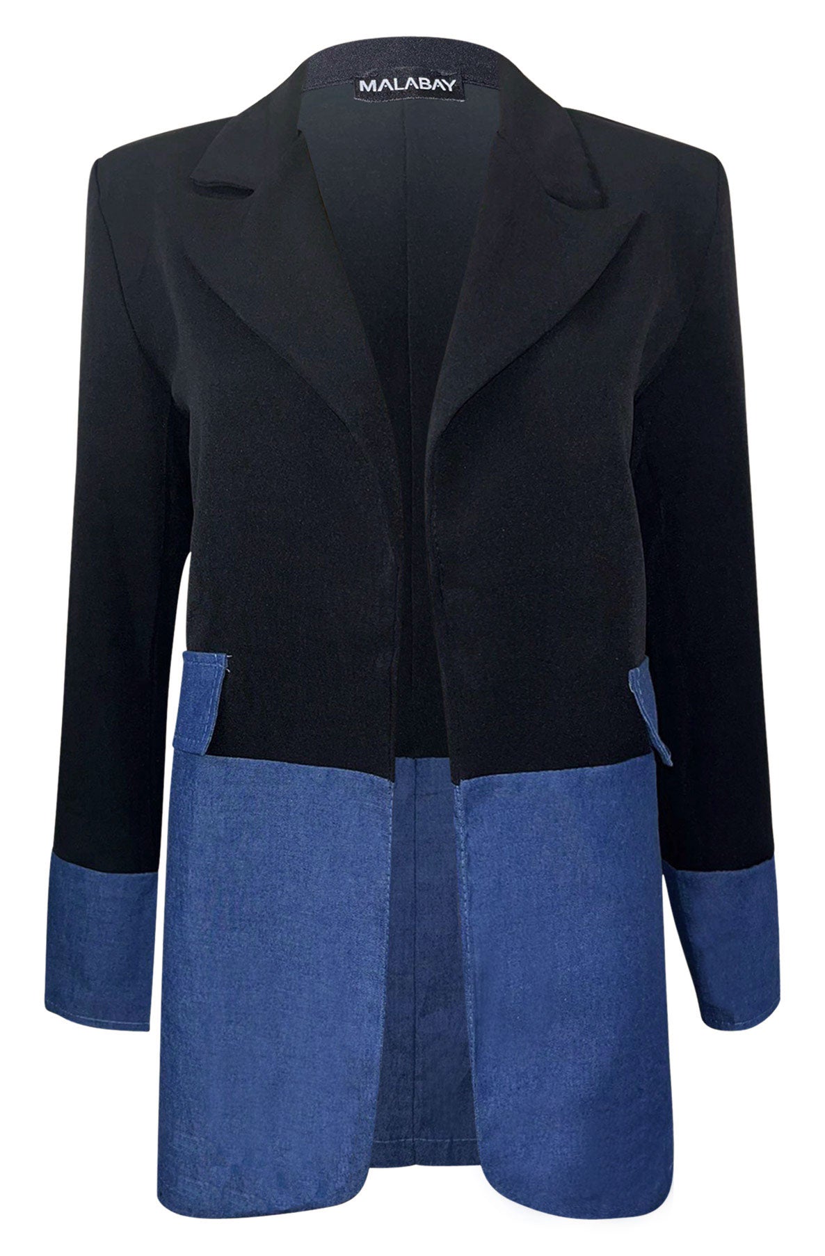 Colour Block Contrast Blazer Jacket