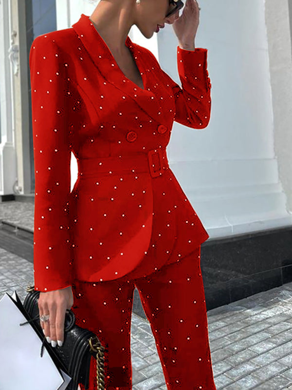 Women's fashionable temperament lapel suit
