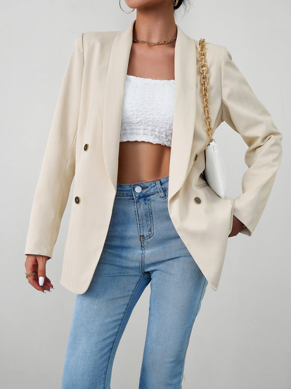 Elegant commuter double-breasted blazer
