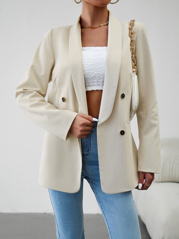 Elegant commuter double-breasted blazer