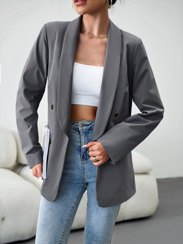 Elegant commuter double-breasted blazer