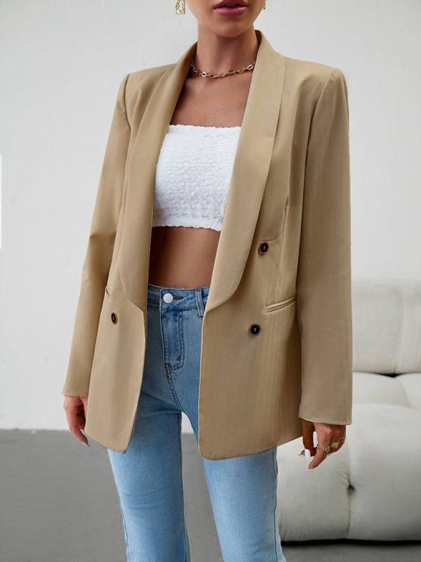 Elegant commuter double-breasted blazer