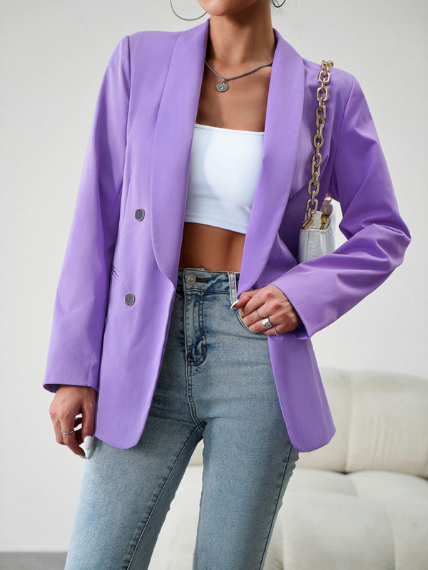 Elegant commuter double-breasted blazer