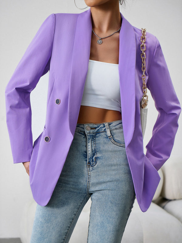 Elegant commuter double-breasted blazer