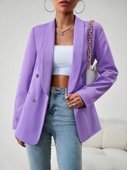 Elegant commuter double-breasted blazer