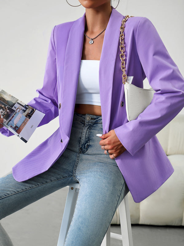 Elegant commuter double-breasted blazer